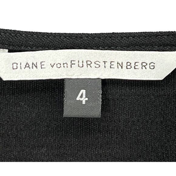 Diane Von Furstenberg Dress Size 4 Black Wool Knit Elena Shift Timeless Elegance - Picture 11 of 14